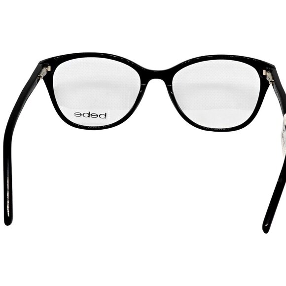 Bebe BB4178 Jet Black Eyeglass Frames 53-17-135 Women’s Cat Eye Optical Glasses - Picture 6 of 7